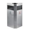 Commercial triangle recycling dustbin 600x600 4 HM94205Stainless steel Bins